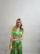 Load image into Gallery viewer, Green Floral Print Dress
