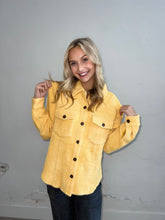Load image into Gallery viewer, Yellow Textured Knit Shacket
