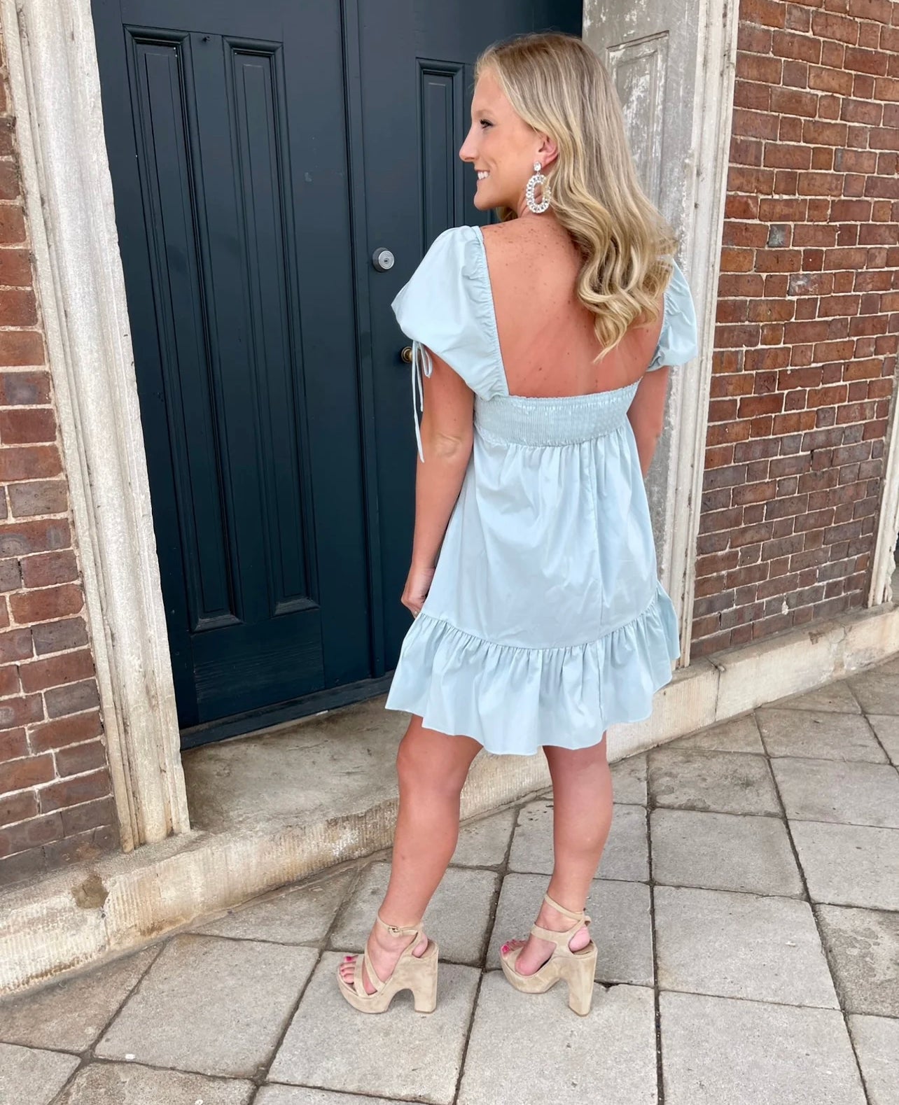 sachin and babi light blue dress Light Blue babydoll Dress – JPosh Apparel
