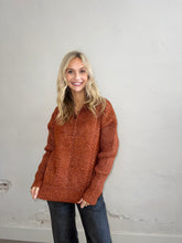 Load image into Gallery viewer, Rust Half Zip Sweater

