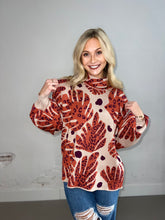 Load image into Gallery viewer, Taupe Multi Floral Sweater
