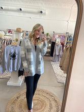 Load image into Gallery viewer, Heather Grey Checkered Cardigan
