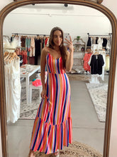 Load image into Gallery viewer, Colorful Striped Maxi Dress
