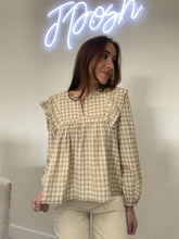 Load image into Gallery viewer, Dijon Quilted Gingham Blouse

