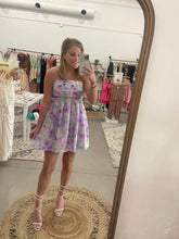 Load image into Gallery viewer, Purple Floral Mini Dress
