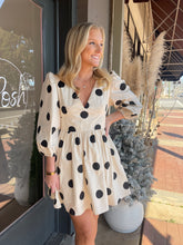 Load image into Gallery viewer, Black Spotted Dress
