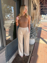 Load image into Gallery viewer, Champagne Silk Pleated Pants
