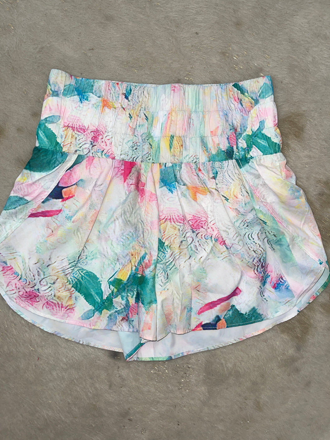 Watercolor smocked Shorts